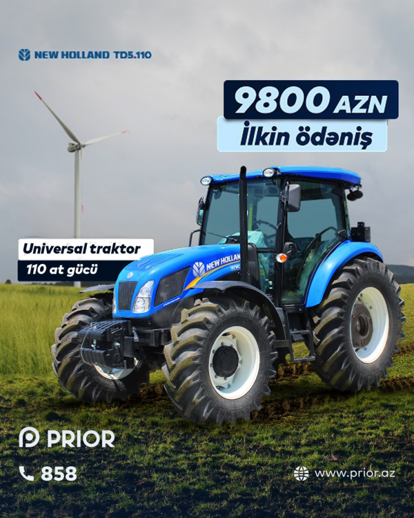 New Holland TD 5.110 – 9800 AZN İlkin Ödəniş