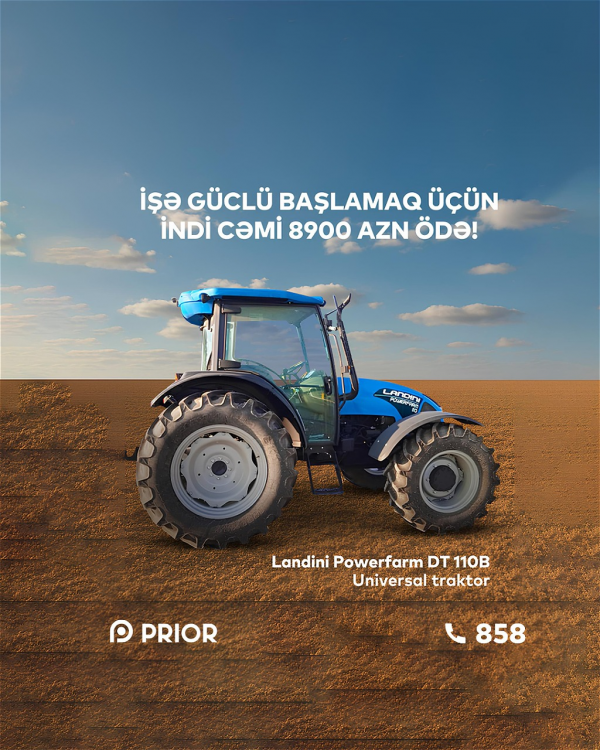 “Landini Powerfarm DT 110B” (XÜSUSİ İLKİN ÖDƏNİŞLƏ!)