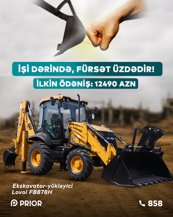 “Lovol FB878H” ekskavator-yükləyici (XÜSUSİ İLKİN ÖDƏNİŞLƏ!)