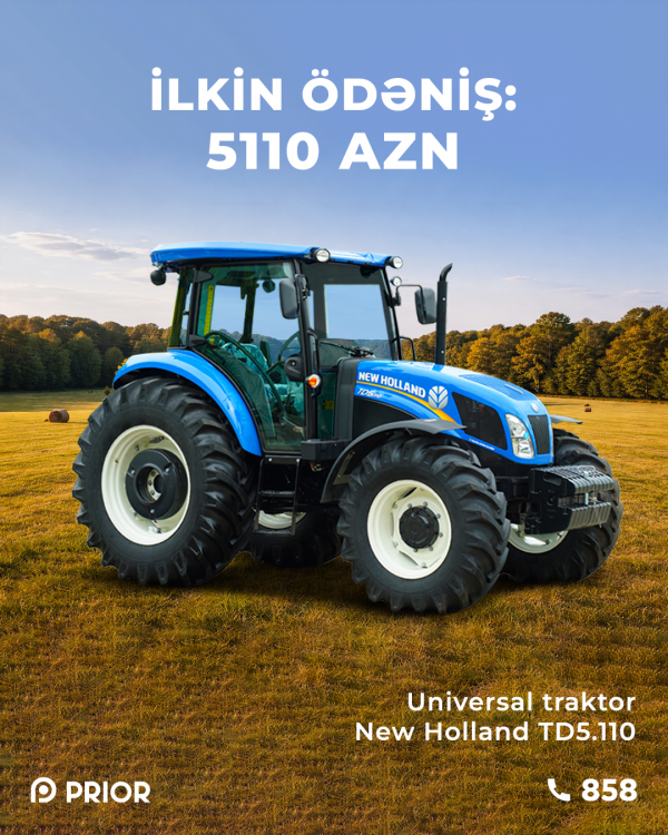 “New Holland TD5.110” (XÜSUSİ İLKİN ÖDƏNİŞLƏ)