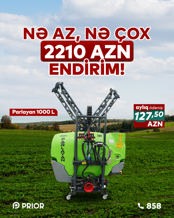 Траверсный опрыскиватель «Parlayan 1000 L» (СКИДКА 2210 AZN)